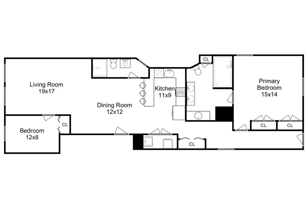 Standard Zimmer 2 Schlafzimmer Art Deco Inspired Designer 2 Bed Loft in West Town by Redawning