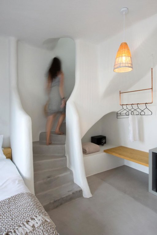 Suite junior cuádruple con balcón y con vista al mar Dreambox Mykonos Suites