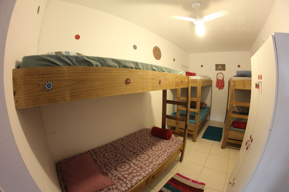 Bett im Wohnheim Inefável Hostel Floripa