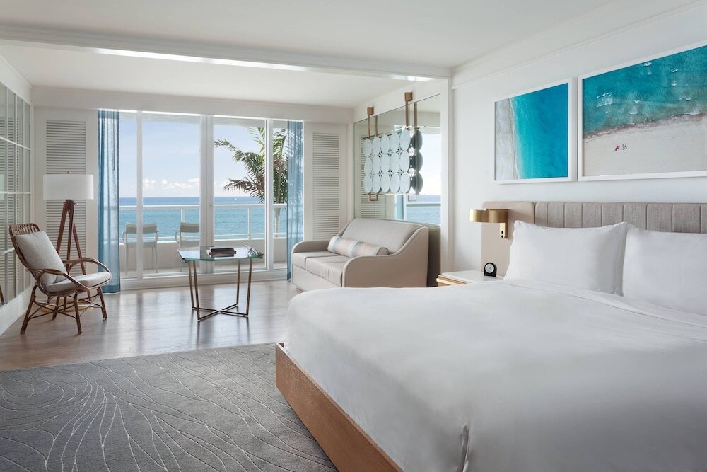 Habitación club Estándar 1 dormitorio con balcón y frente al océano The Ritz-Carlton, Fort Lauderdale