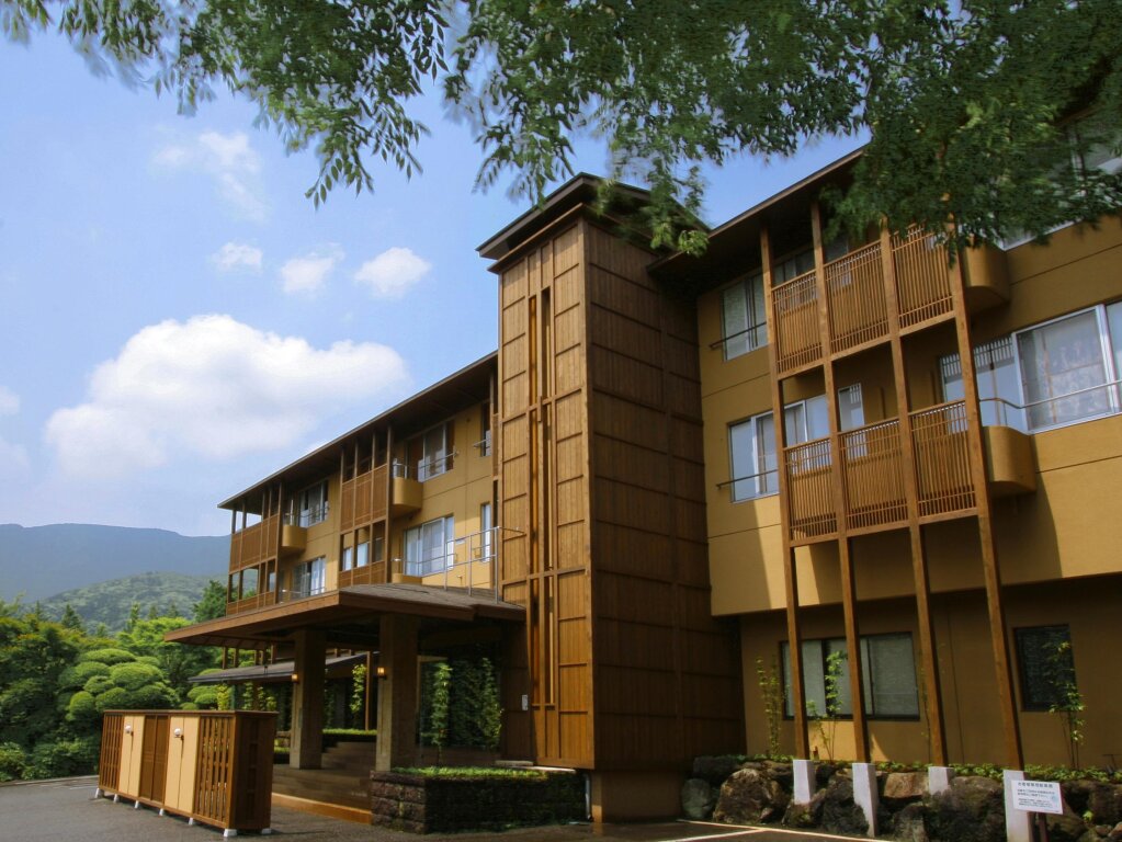 Кровать в общем номере Mount View Hakone