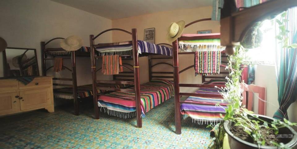 Кровать в общем номере Hostel El Nagual