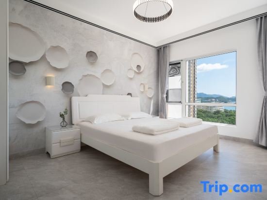 Suite familiar 1 dormitorio con vista al mar Sanya Coconut Sea Time Sea View Holiday Apartment