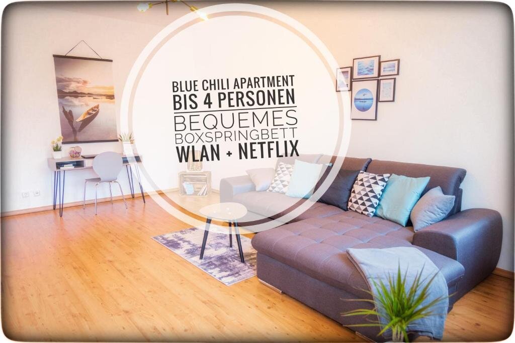 Apartment 1 Schlafzimmer Blue Chili 01 - TOP City Lage am HBhf Netflix Boxspringbett bis 4 Pers