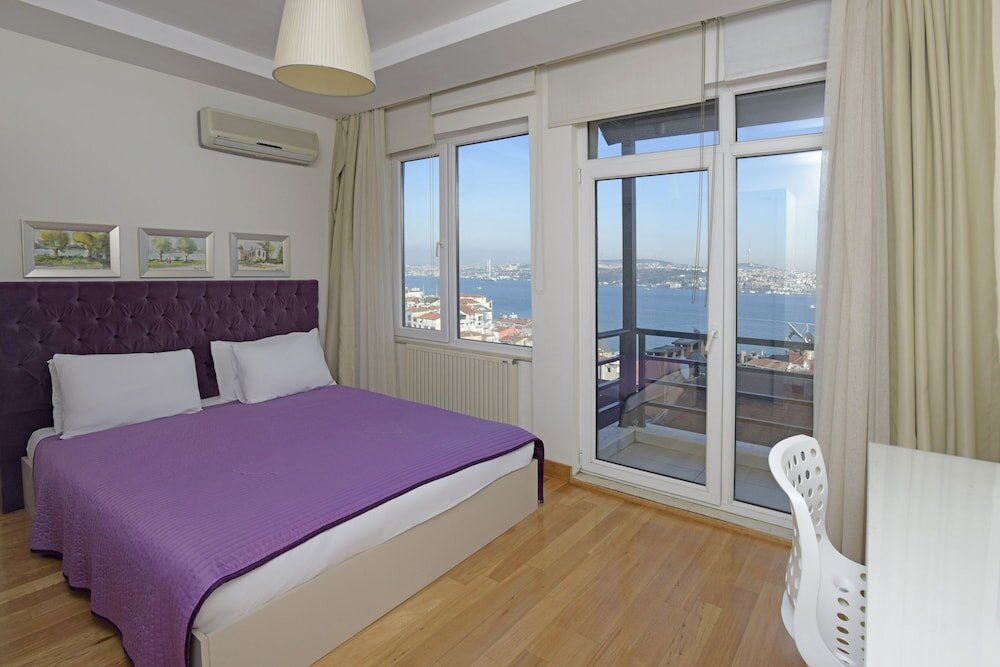 Апартаменты с 2 комнатами с балконом и с видом на море Cheya Residence Gumussuyu