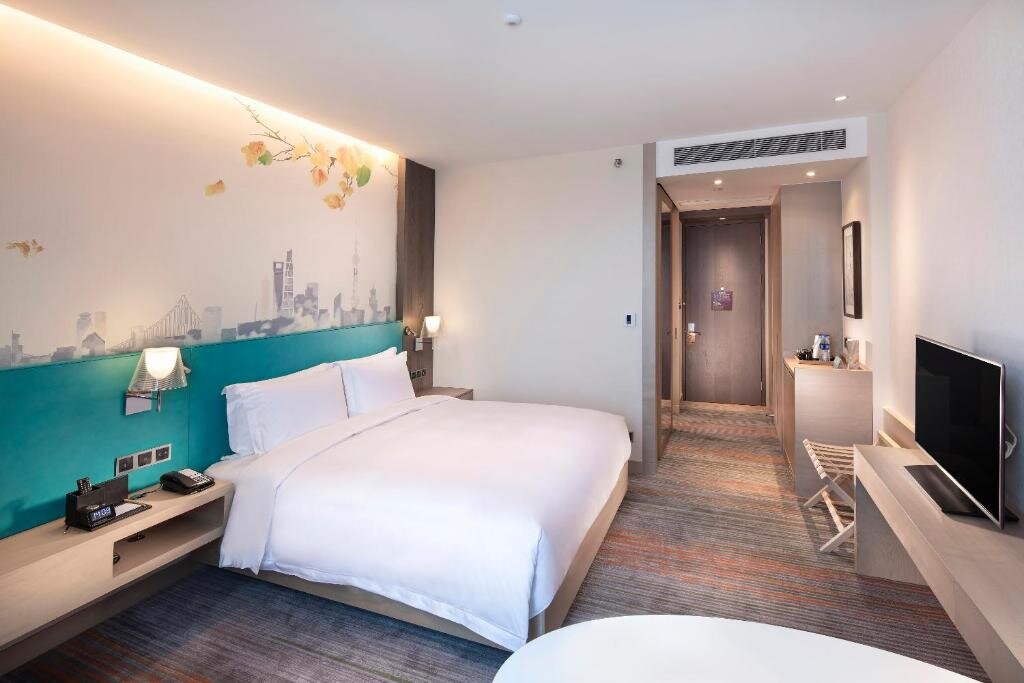 High Floor Guest Doppel Zimmer Hilton Garden Inn Shanghai Hongqiao NECC