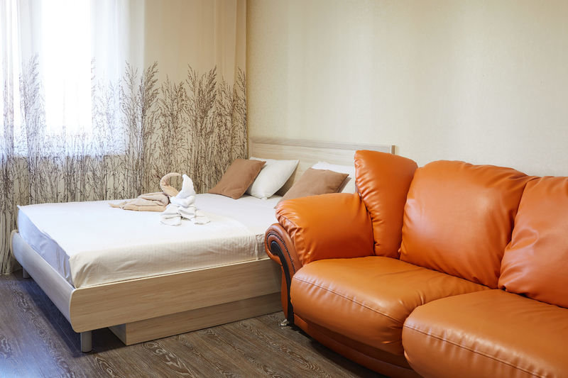 Cama en dormitorio compartido 2 dormitorios Apartments MyHotel on Pobedy avenue