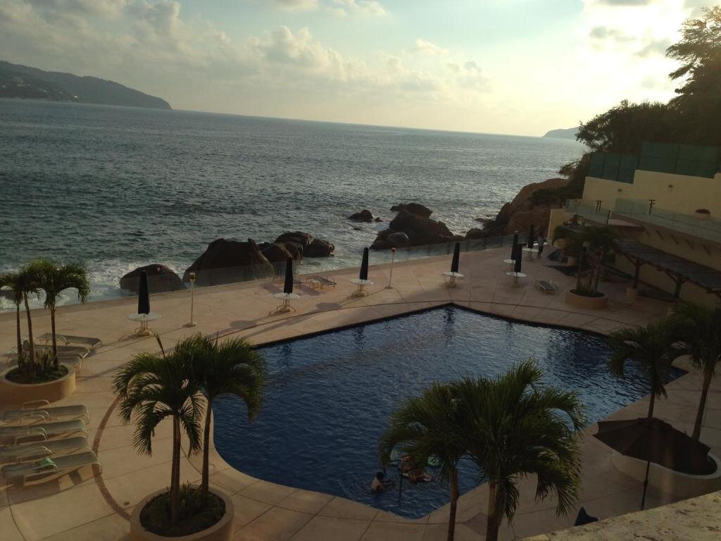 Студия с балконом и с видом на море Apartamento Estrella Del Mar Acapulco