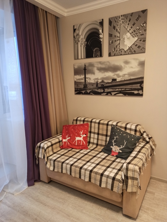 Apartamento 1 dormitorio con balcón y con vista ComfortClub Pulkovo Flat