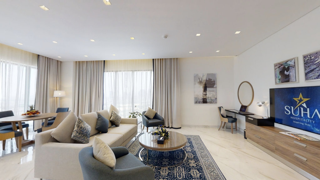 Люкс Executive с 3 комнатами Апарт-отель Suha Mina Rashid Hotel Apartments