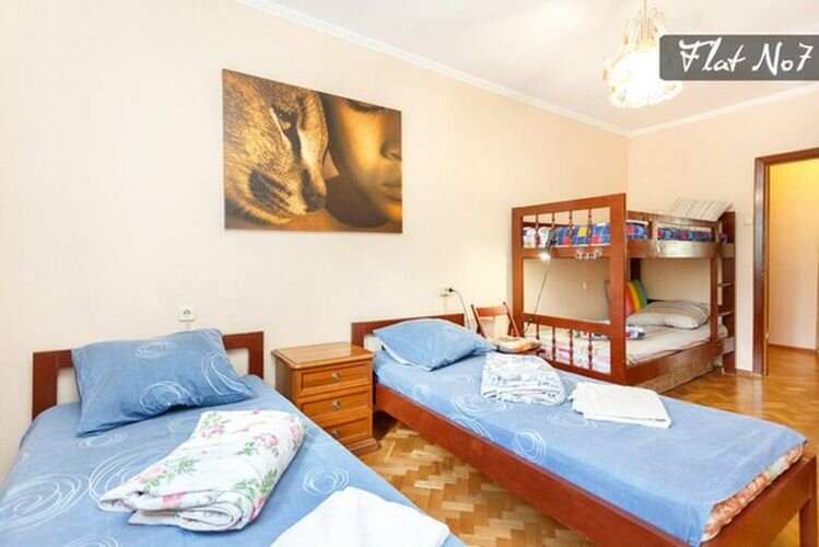 Bett im Wohnheim mit Blick Clever Taganskaya Hostel