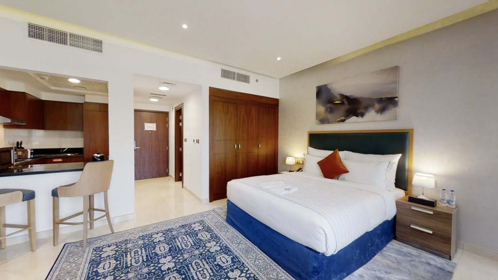 Estudio doble Superior con balcón Suha Park Luxury Hotel Apartments, Waterfront Jaddaf
