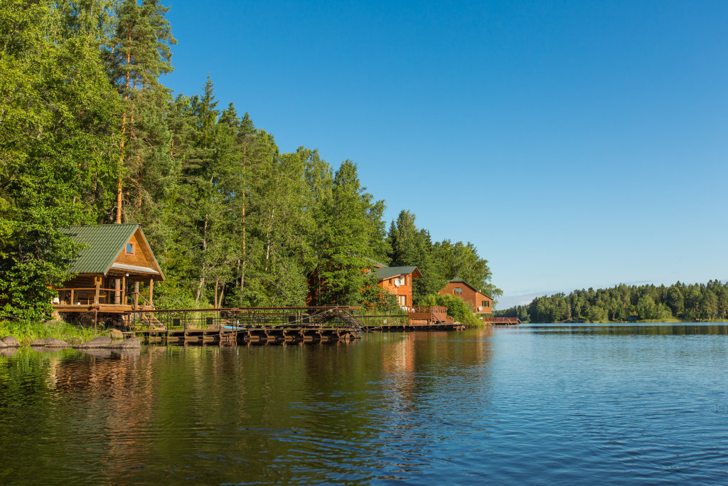 Финляндия турбаза река лес