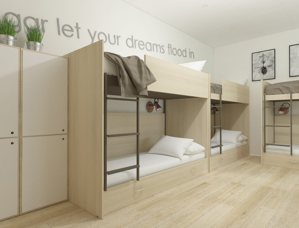 Cama en dormitorio compartido (dormitorio compartido masculino) Volga Hostel