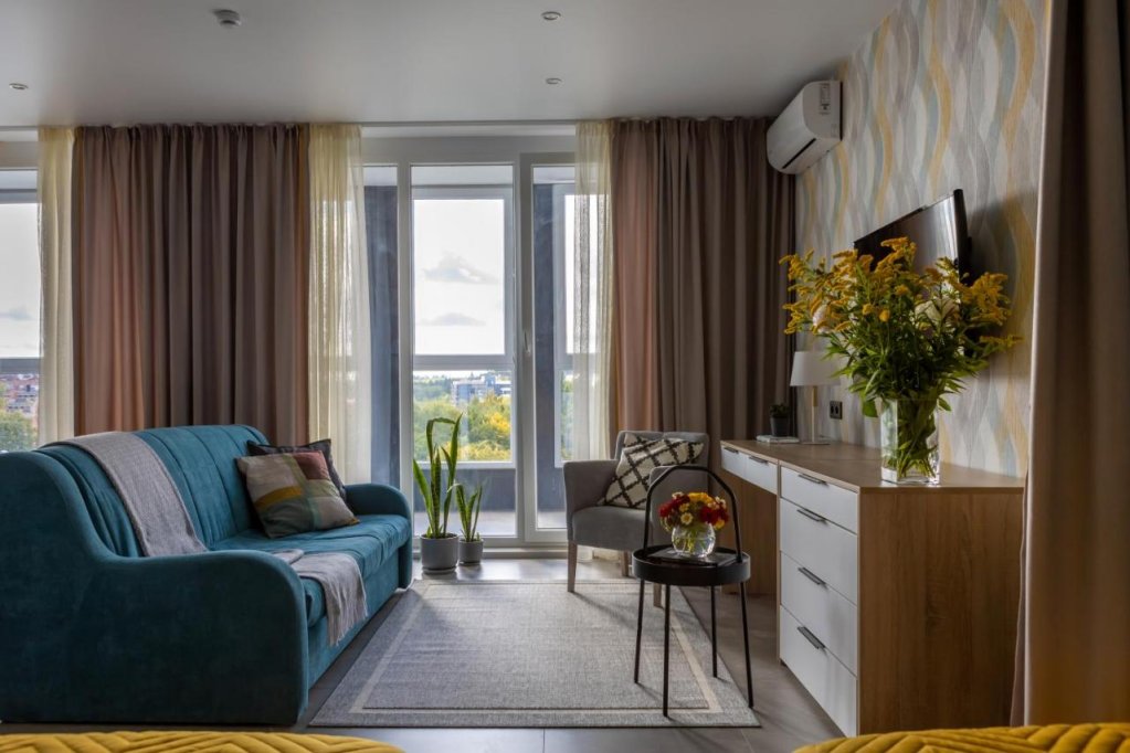 Standard quadruple chambre avec balcon et Avec vue Apartments Malina Baden