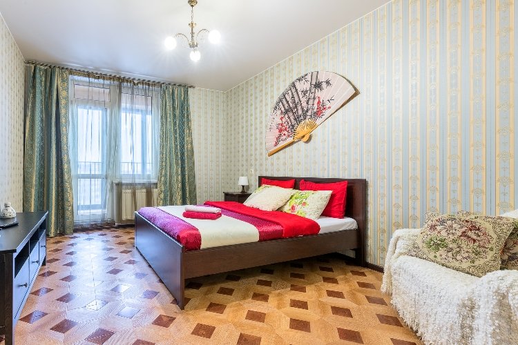 Habitación cuádruple familiar Estándar con balcón y con vista Druzya-oteli Apartments