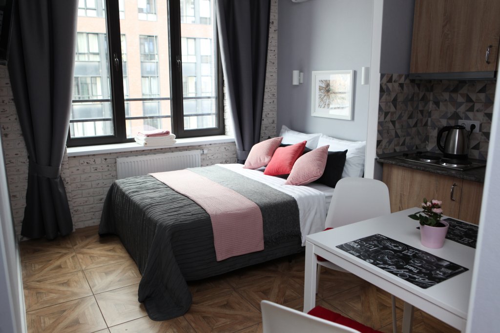 Monolocale doppio 1 camera da letto V Neboskrebe s vidom na Ostankinskuyu bashnyu Apartments
