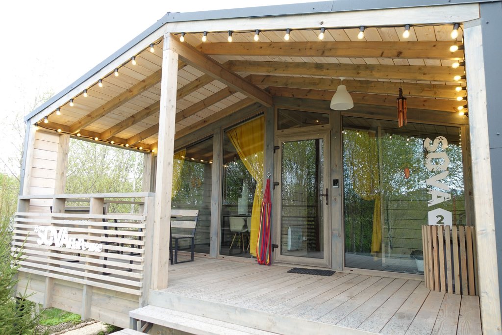 Cabaña 2 dormitorios con vista Sova Komfort Na Rechke Guest House