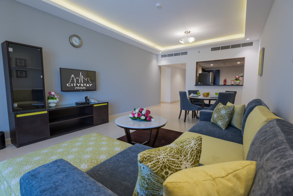 Семейные апартаменты с 2 комнатами с балконом и с красивым видом из окна City Stay Prime Hotel Apartments - Al Barsha