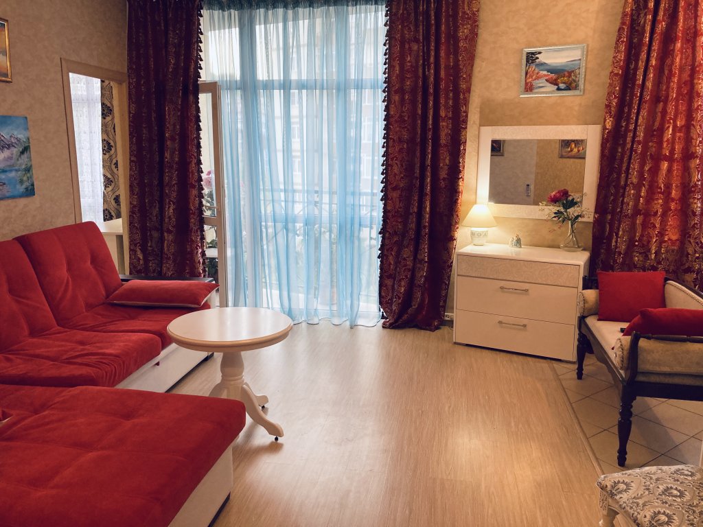 Suite doble 2 dormitorios con balcón y con vista a la ciudad Griboedov Lyuks Apartments