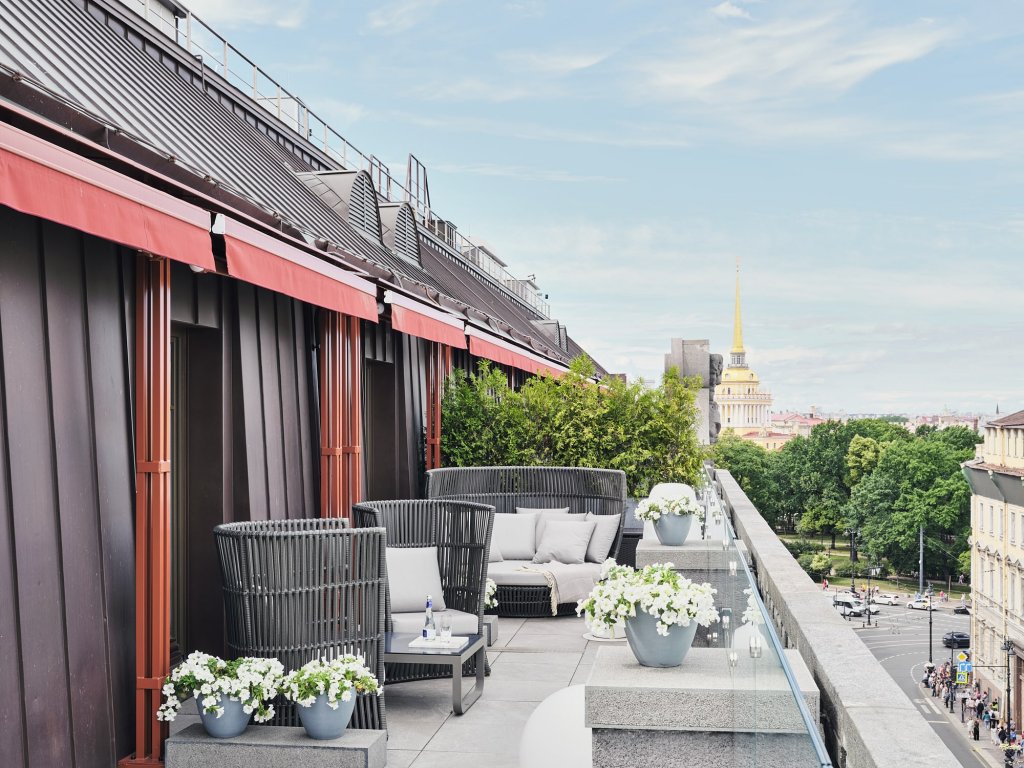 Двухместный полулюкс с террасой  с видом на город Отель Wawelberg