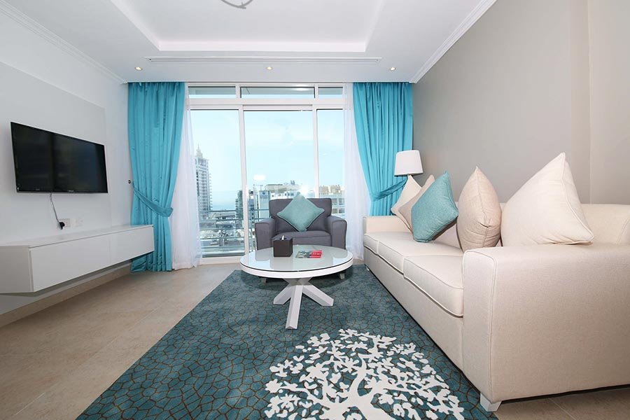 Двухместные апартаменты c 1 комнатой с видом на город Jannah Marina Hotel Apartments