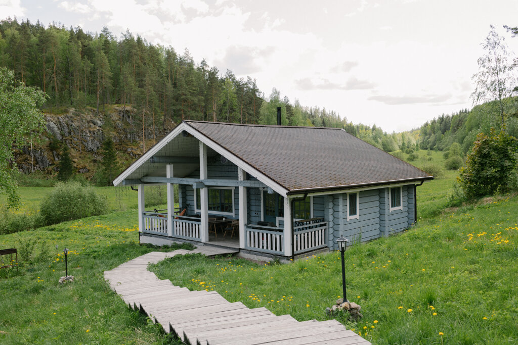 Hütte mit Blick Forrest Lodge Karelia
