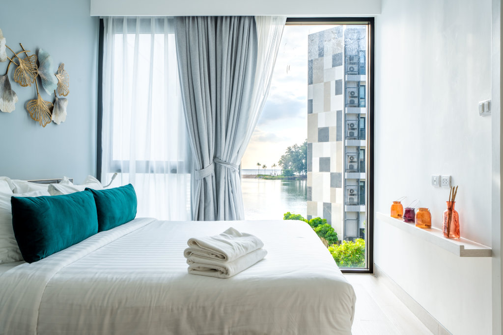 Двухместные апартаменты Deluxe c 1 комнатой с балконом и с видом на море Cassia Residences by NLA