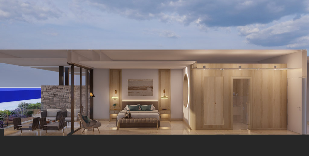 Четырёхместный люкс Residence с балконом и с красивым видом из окна Cap St Georges Hotel & Resort