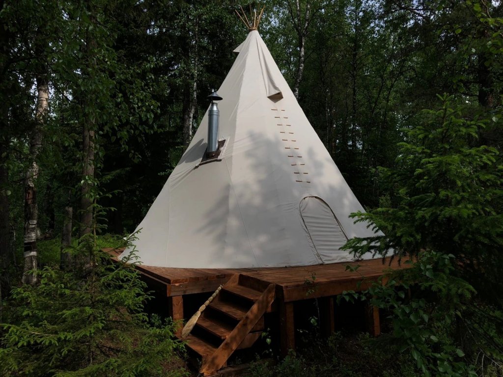 Cabaña 1 dormitorio Tipi Na Beregu Belogo Morya Glamping