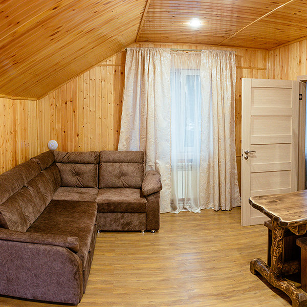 Deluxe Quadruple room with balcony and with view Taezhnyij Prival Mini-hotel
