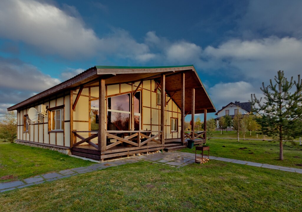 Cottage for 10 people Fireplace and sauna con vista sul lago База отдыха "Черные камни" Коттеджи