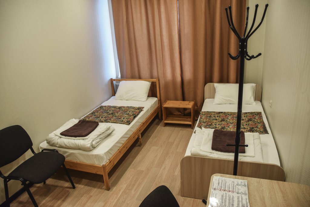 Кровать в общем номере с видом на город Хостел Браво