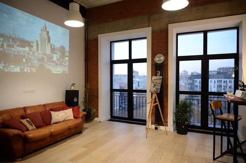 Apartment Creative Loft With Panoramic Windows