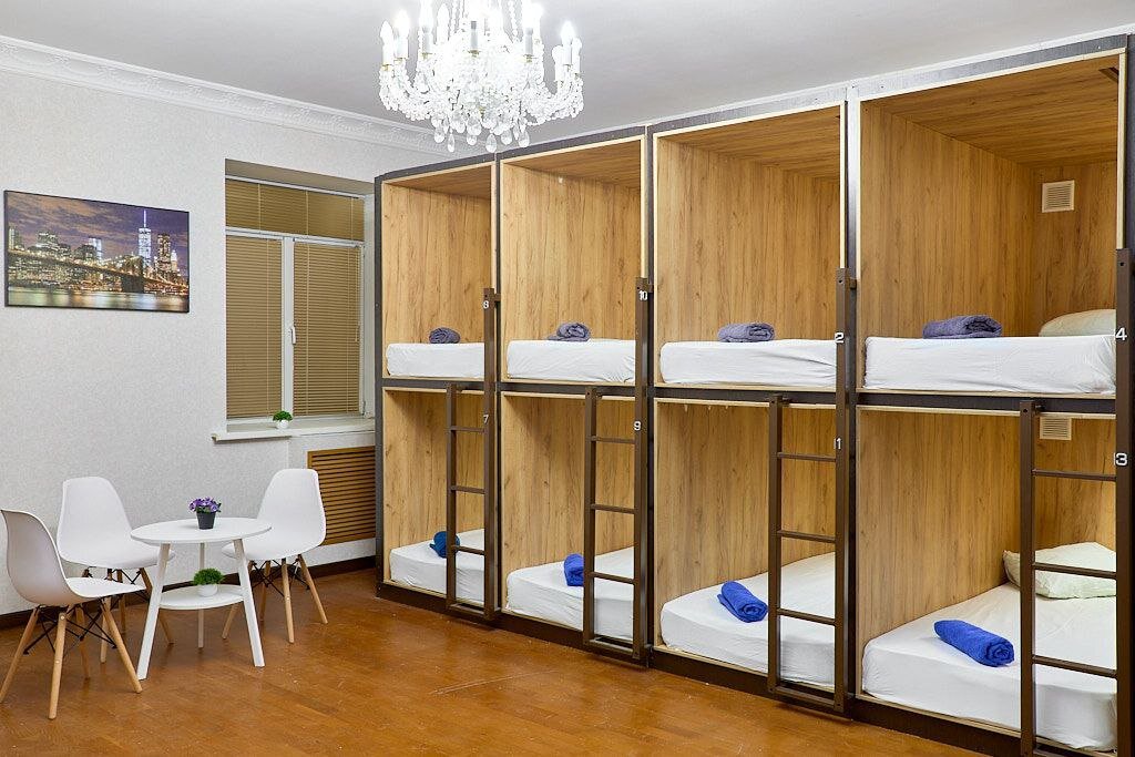 Кровать в общем номере (мужской номер) Хостел Капсульный в Центре Казани