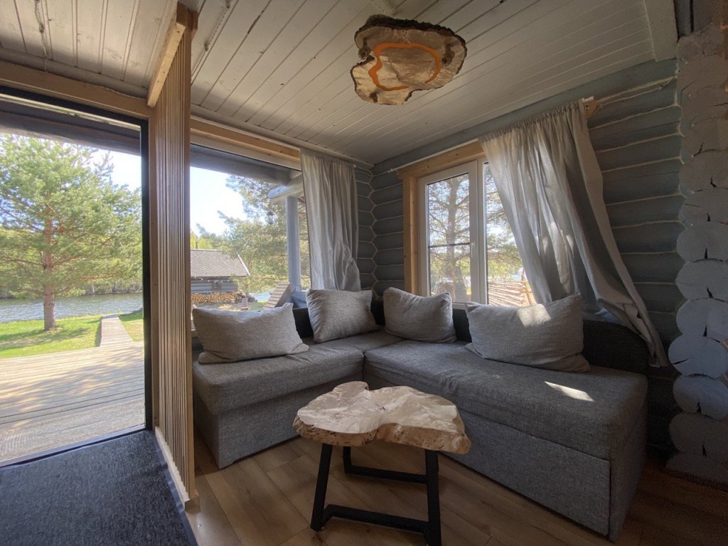Hütte mit Blick Dom v Karelii na Ladozhskom ozere Guest house