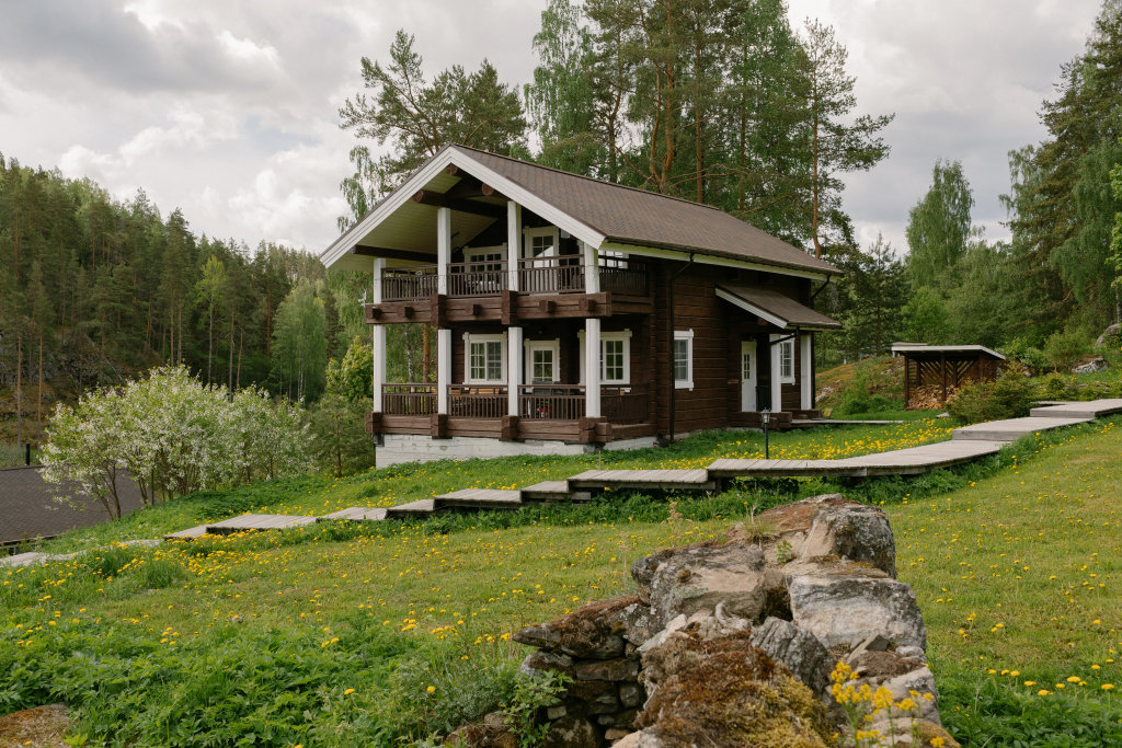 Standard Chalet mit Balkon und mit Blick Forrest Lodge Karelia