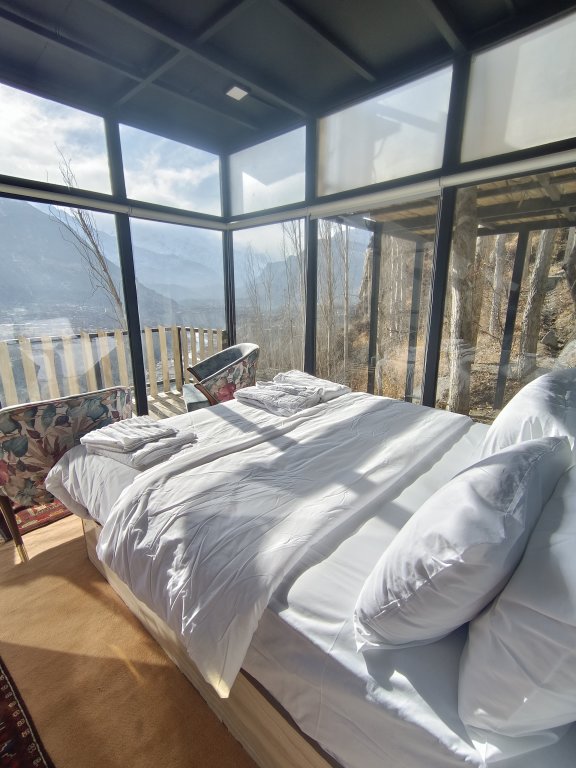 Exécutive suite avec balcon et Avec vue Eco-friendly Twin-Bed Chalet in Karimabad Hunza