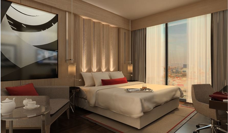 Deluxe Doppel Zimmer mit eingeschränktem Meerblick Wyndham Grand Istanbul Levent