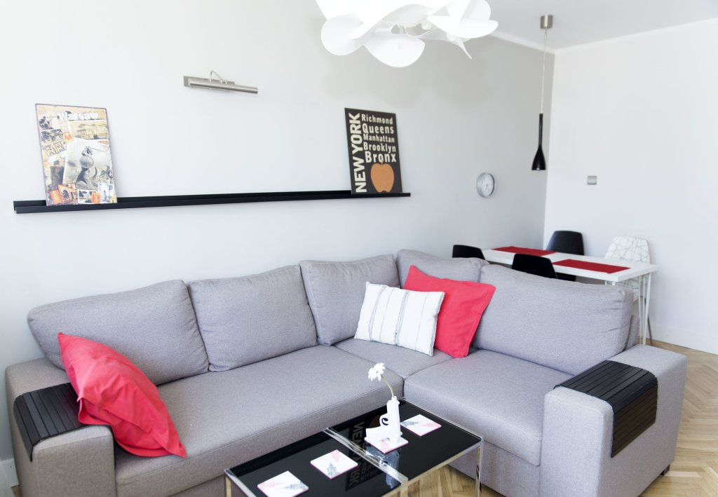 Deluxe Apartment 1 Schlafzimmer mit Balkon und mit Stadtblick Warsawrent Apartments Centralna