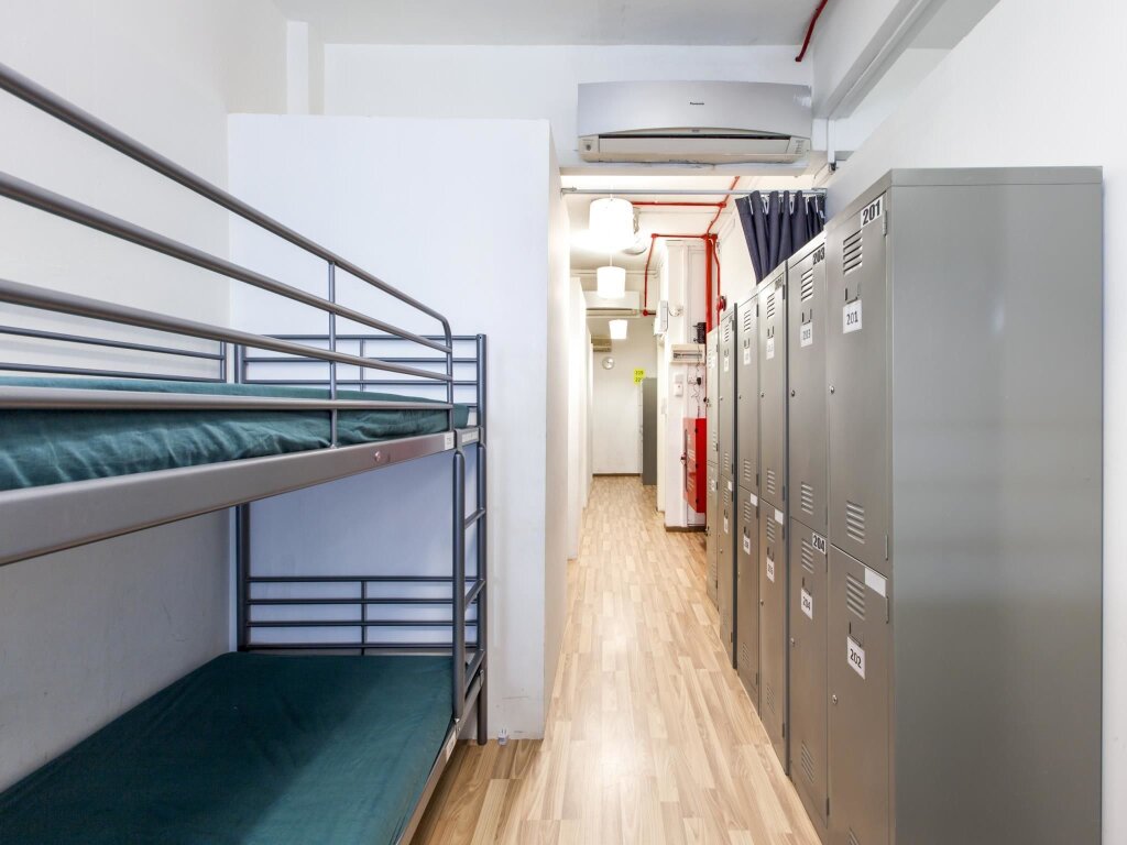 Кровать в общем номере New Society Backpackers Hostel