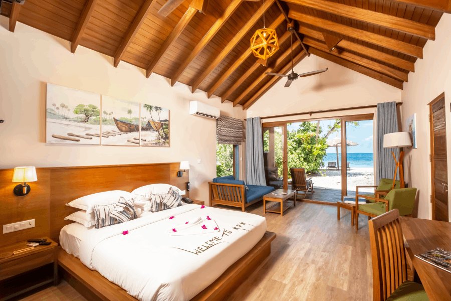 Двухместный люкс Deluxe Beach с 2 комнатами Отель Reethi Faru Resort