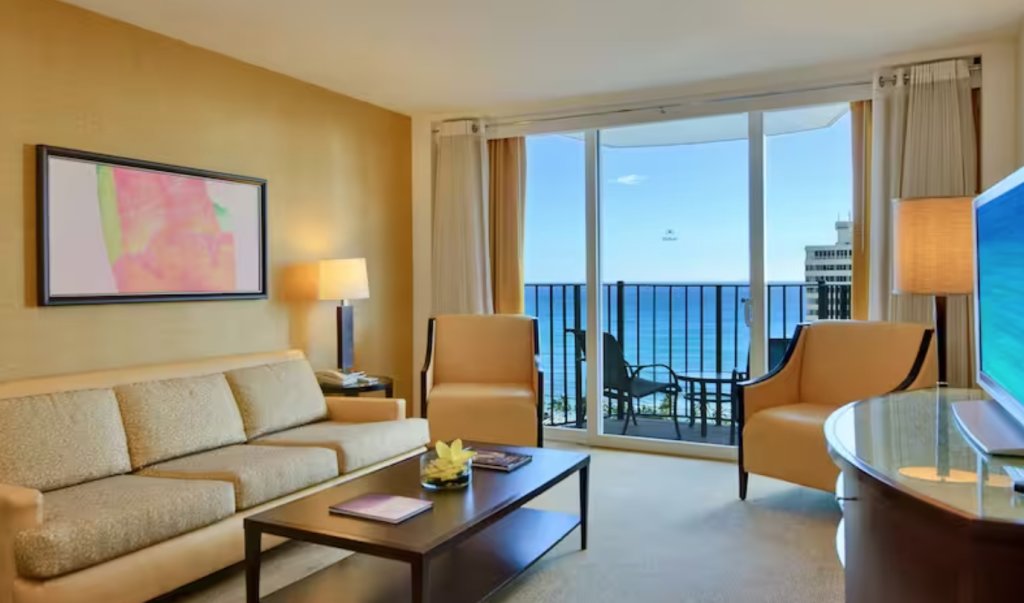 Двухместный люкс Premium c 1 комнатой с видом на океан Hilton Waikiki Beach