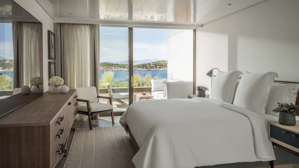 Nafsika Doppel Suite 1 Schlafzimmer mit Meerblick Four Seasons Astir Palace Hotel Athens