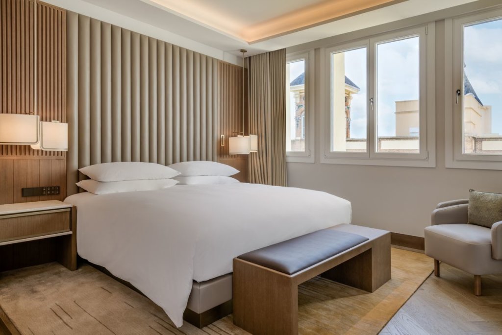 Puerta del Sol Double Suite with Skyline view with balcony JW Marriott Hotel Madrid