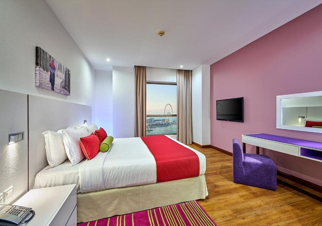 Двухместные апартаменты c 1 комнатой с видом на город Ramada Hotel, Suites and Apartments by Wyndham Dubai JBR