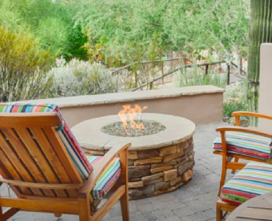 Patio firepit double Casita chambre Four Seasons Resorts Scottsdale at Troon North