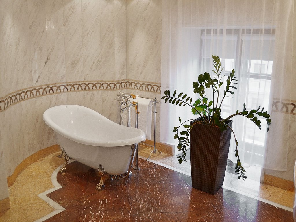 Двухместный номер с ванной на львиных лапах с видом на город Талион Империал Отель