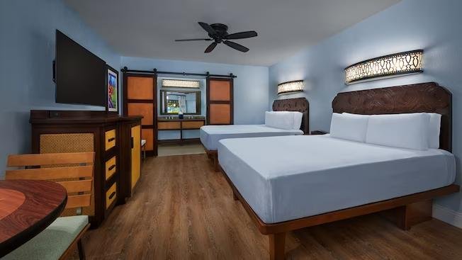 Quadruple room with water or pool view Disneys Caribbean Beach Resort