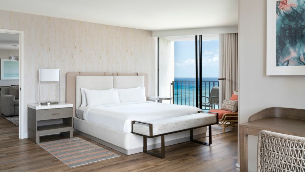 1 Bedroom Deluxe Kealohilani Quadruple Suite with balcony and oceanfront Waikiki Beach Marriott Resort & Spa